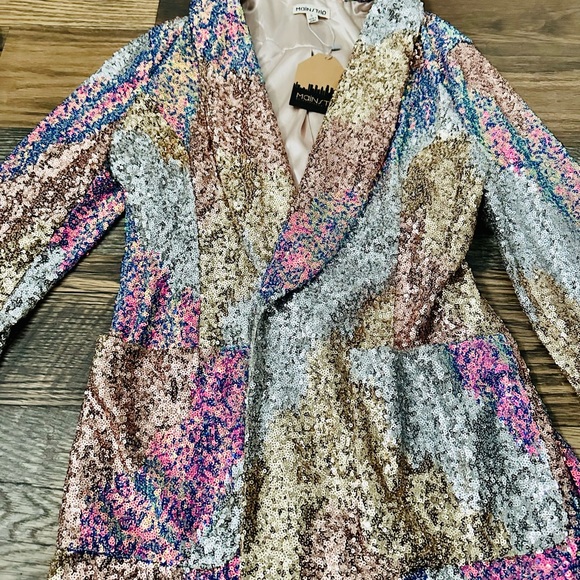 Sequin Multicolor Blazer - Picture 3 of 5